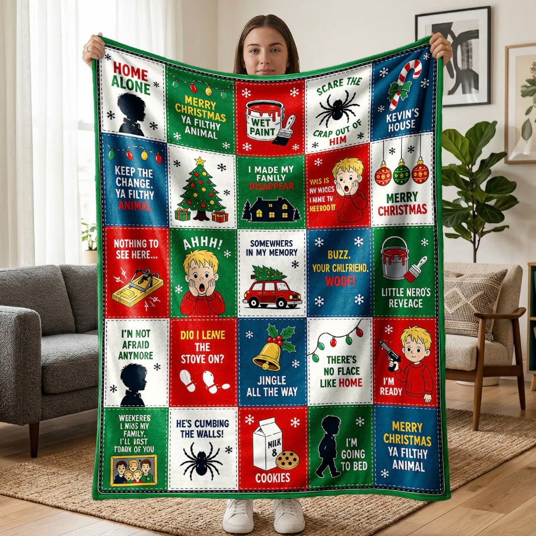 Home Alone Christmas Flannel Blanket
